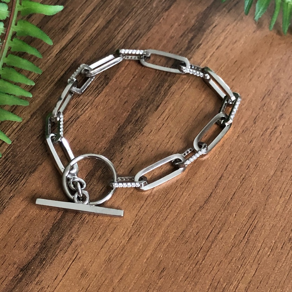 Brecalet 925 silver savarowski stone